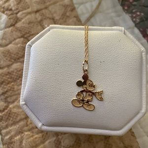 14k Gold Mickey Mouse Pendant Charm